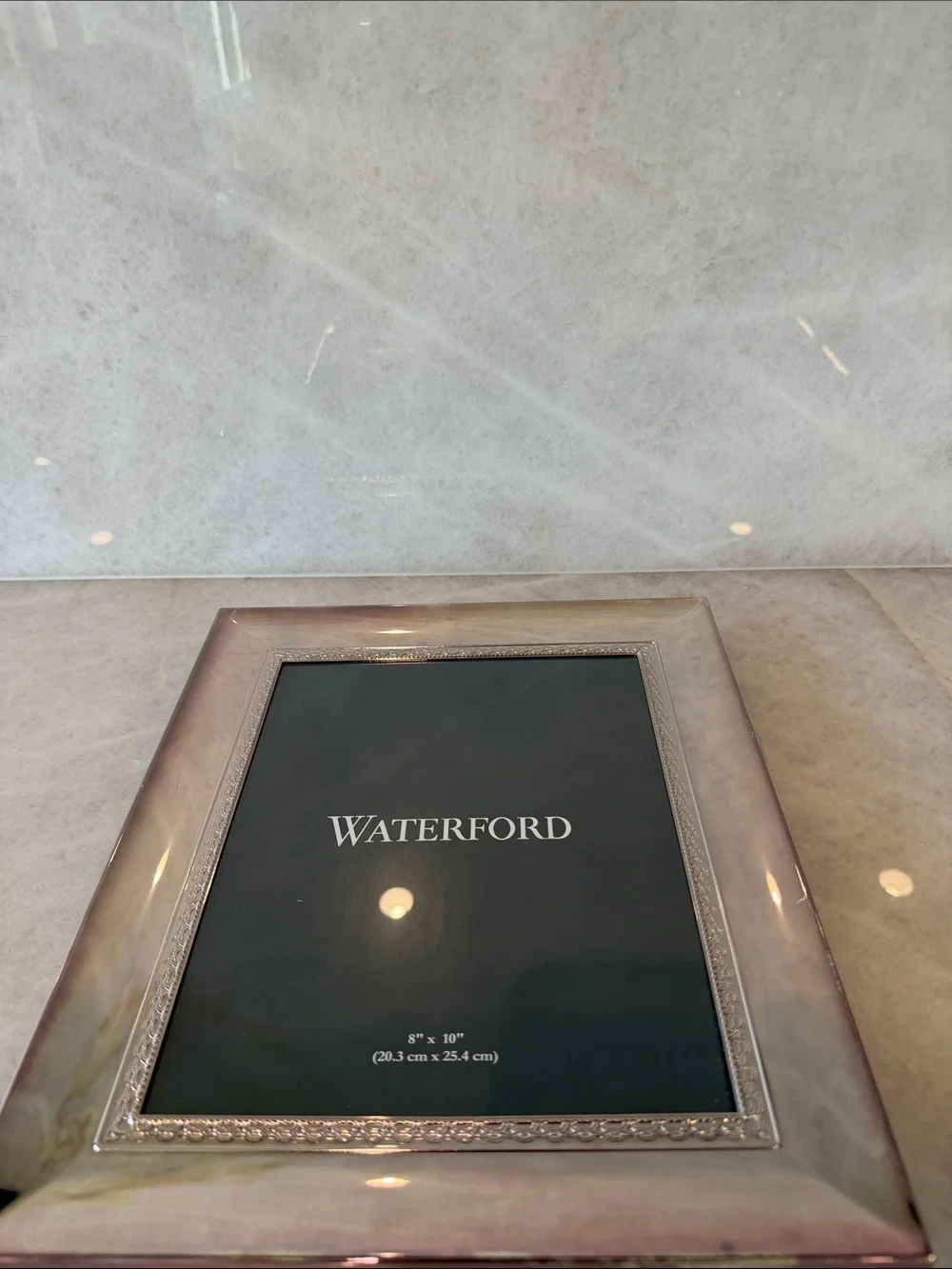 Waterford Polished Silver Picture Frame with Decorative Inner Border